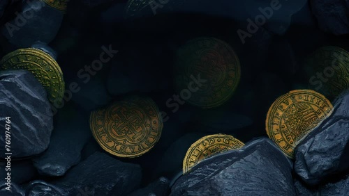 Gold Coins Revealed As Water Drains From Cave photo