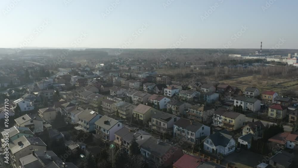 Beautiful Panorama Housing Estate Opoczno Aerial View Poland Beautiful Panorama Housing Estate Opoczno Aerial View Poland