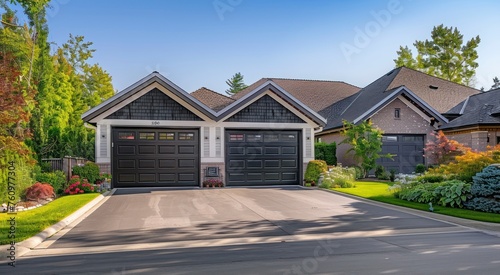 A Daytime View of a Home with a Double Garage and Short Driveway