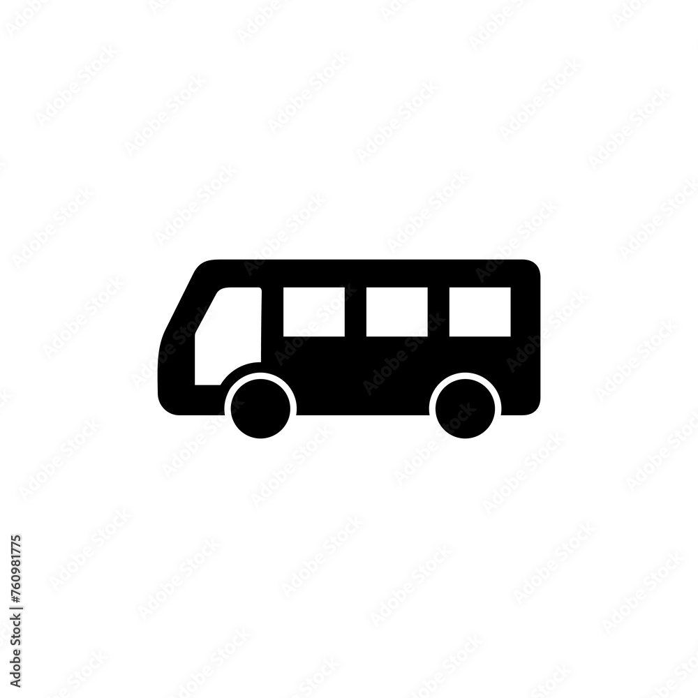 Bus Icon isolated on white background. Black bus vector icon Bus Icon isolated on white background. Black bus vector icon