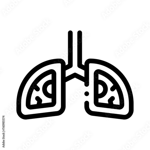 lungs line icon