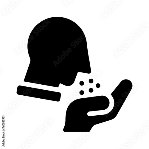 cough glyph icon