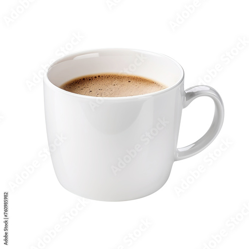 cup of coffee isolated on transparent background, clipping path, png,  