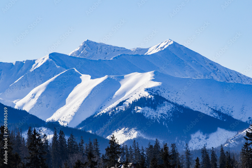 View at Western Tatra Mountains at winter - obrazy, fototapety, plakaty 