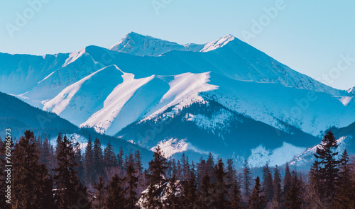 View at Western Tatra Mountains at winter