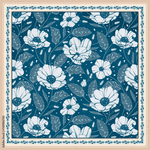 beautiful printed hijab scarf design  3