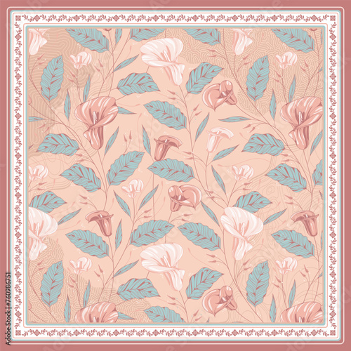 beautiful printed hijab scarf design  2