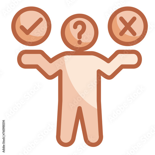 Tablou pe pânză Decision-Making Icon