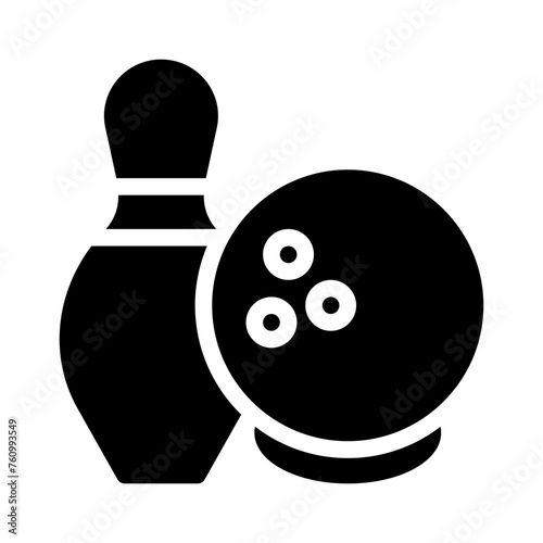 bowling glyph icon