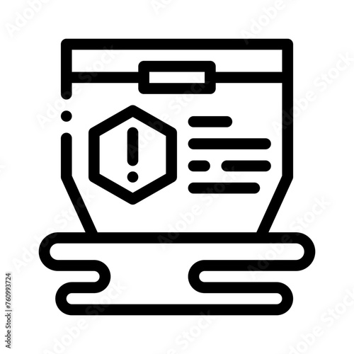 hazardous line icon