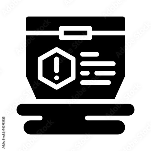 hazardous glyph icon