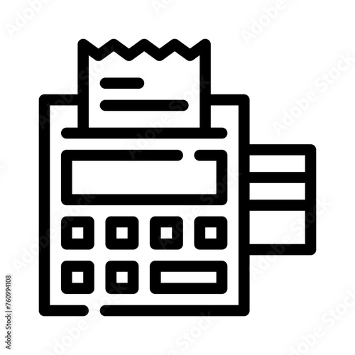 pos terminal line icon