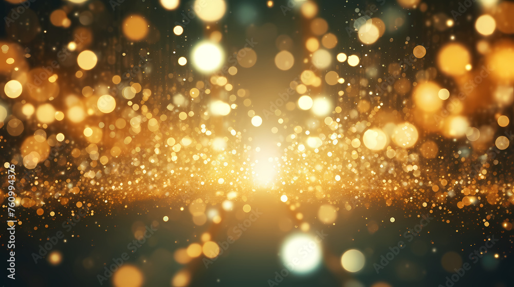 Abstract golden bokeh light effect background Abstract golden bokeh light effect background