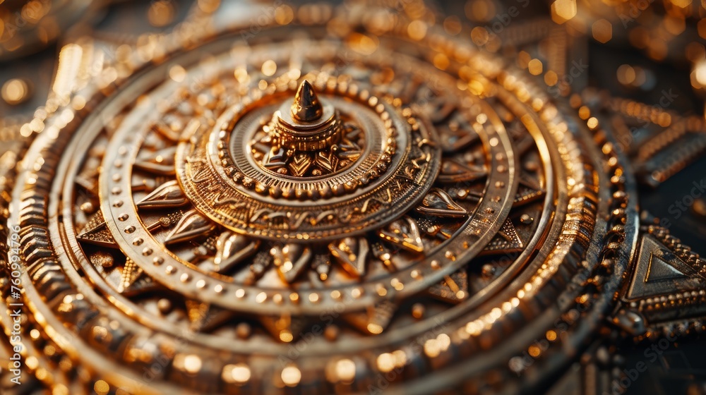 Intricate Golden Mandala Design