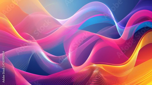 Colorful abstract shapes and lines forming a dynamic pattern, modern art background, vector illustration