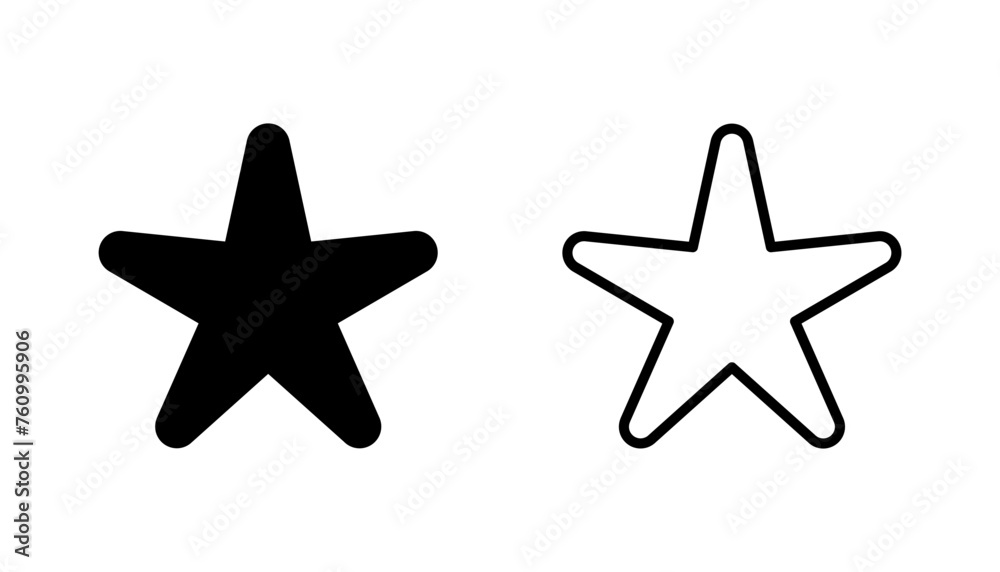 Star Icon set. rating icon vector. favourite star icon