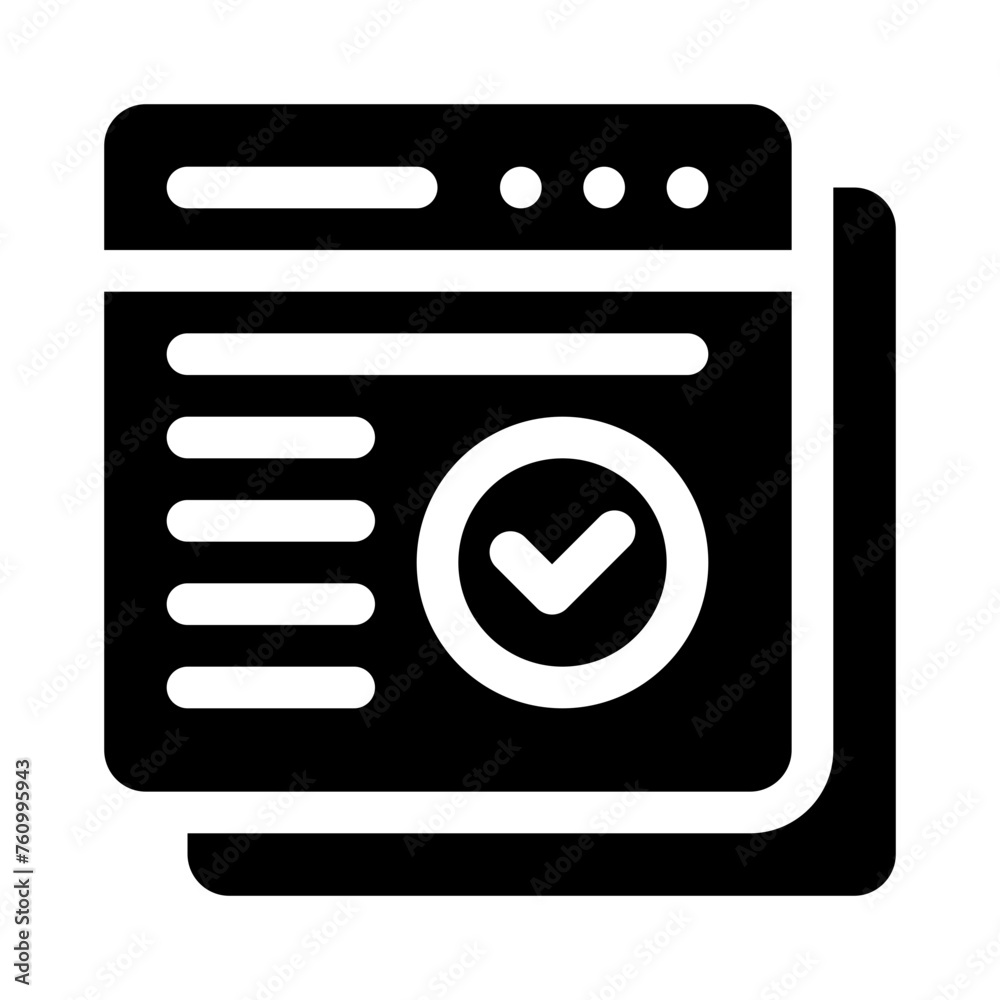 checking glyph icon checking glyph icon