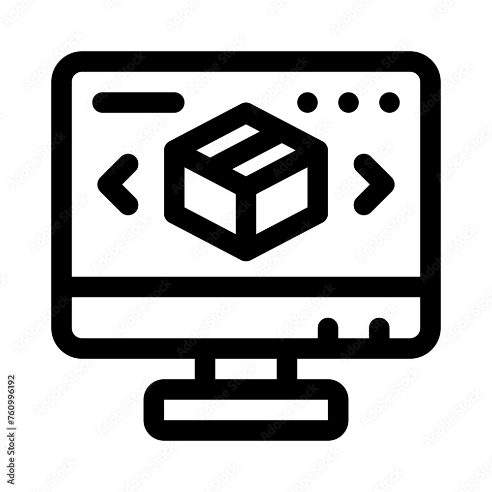online shopping line icon online shopping line icon