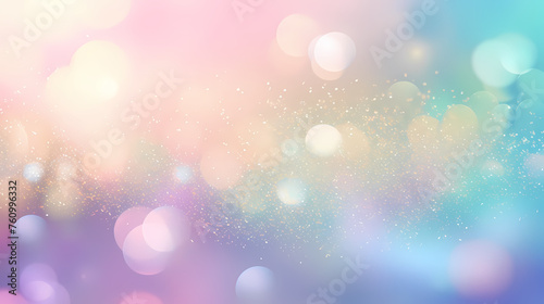 Soft rainbow colored bokeh background