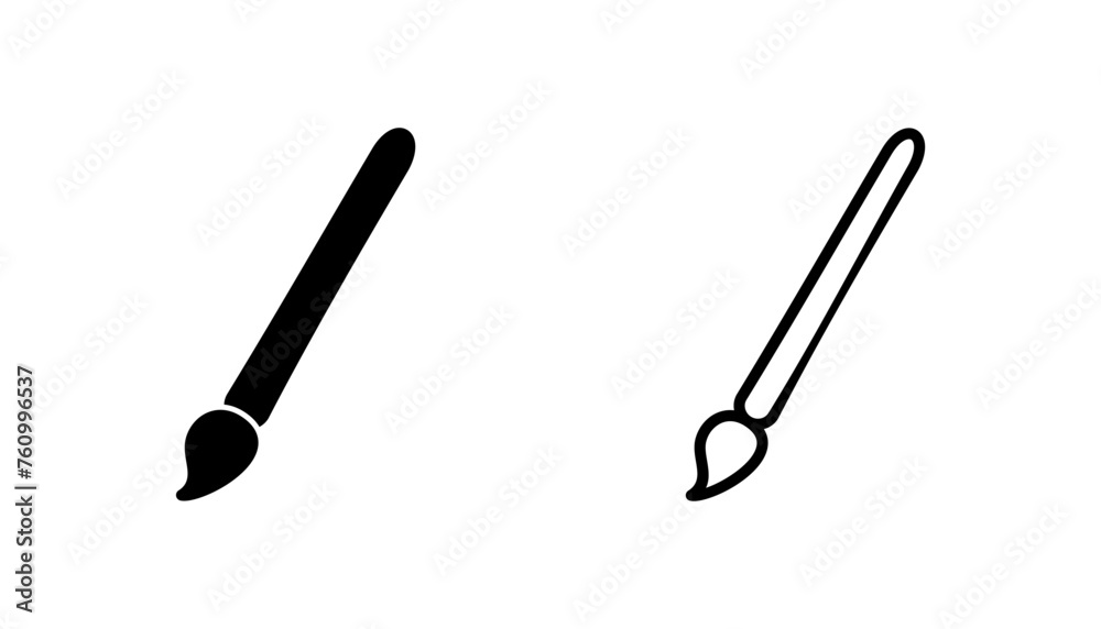 Paint icon set. paint brush icon vector. paint roller icon vector Paint icon set. paint brush icon vector. paint roller icon vector