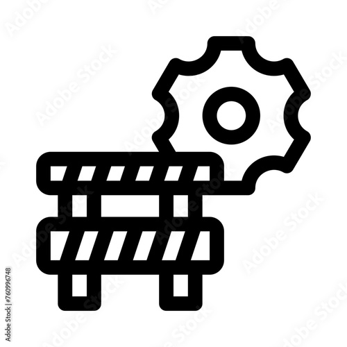 obstruction line icon