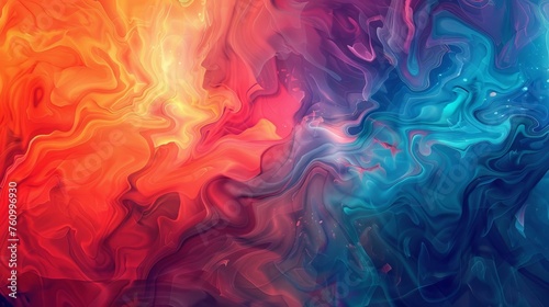 Vibrant abstract wallpaper with swirling textures and dynamic color gradients, modern digital art