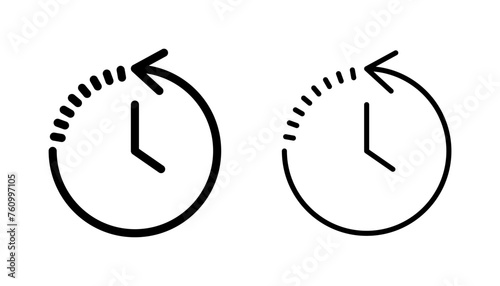 History icon set. recent event history