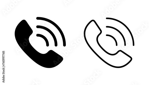 Call icon set. telephone icon vector. phone icon vector. contact us