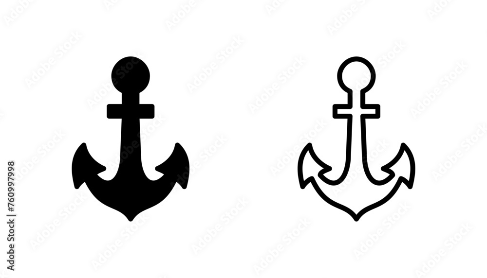 Anchor icon set. Anchor symbol logo. Anchor marine icon. Anchor icon set. Anchor symbol logo. Anchor marine icon.