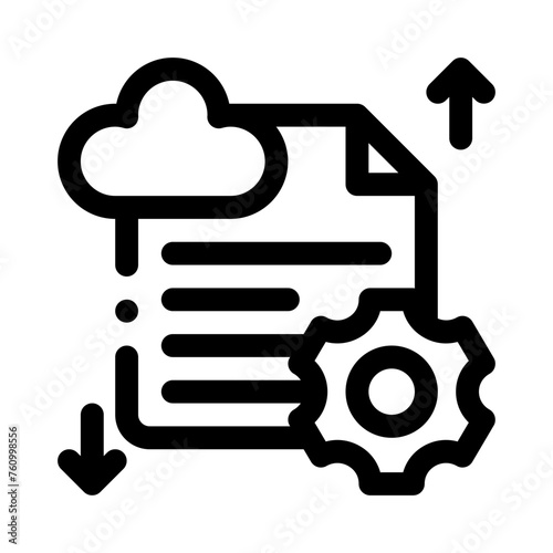 data synchronization line icon