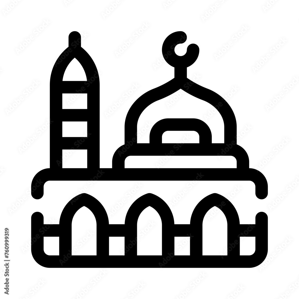 mosque line icon
