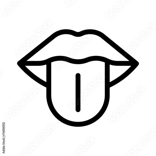 tongue line icon