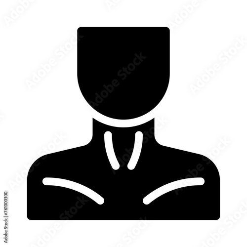 neck glyph icon