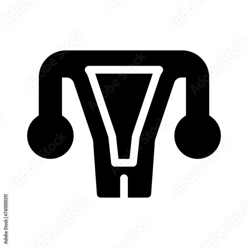 uterus glyph icon