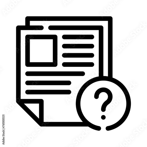 questionnaire line icon