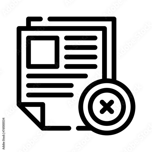 rejected line icon