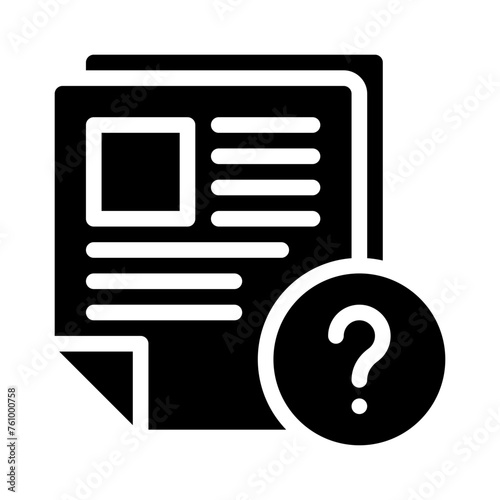 questionnaire glyph icon