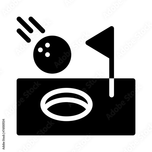 hole in one glyph icon