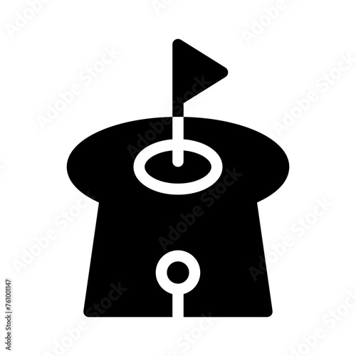 mini golf glyph icon