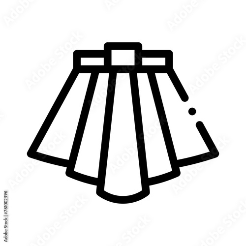 mini skirt line icon