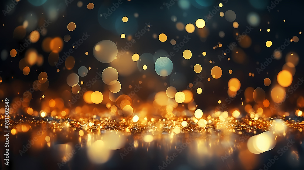 Golden bokeh light background Golden bokeh light background