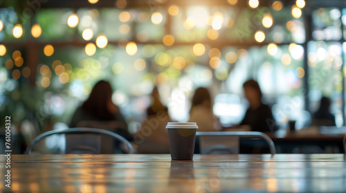 Blurred soft of people meeting at table.