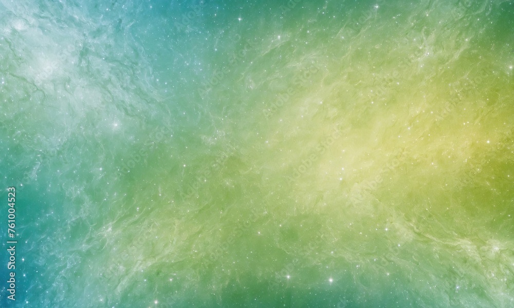 Grainy texture gradient green and blue cyan galaxy abstract background
