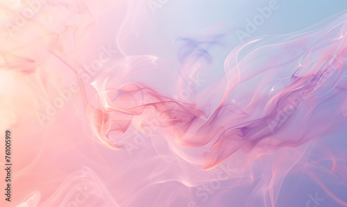  smoke gently curling and unfurling against a background of soft pastel hues, Generative AI  © simba kim