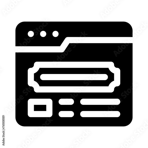 booking glyph icon