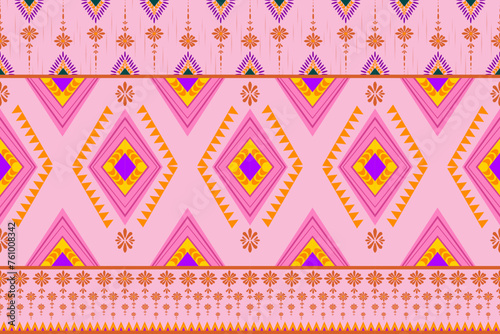 Geometric abtract treditional pattern seamless vector background pink purple and gold flower,turkey stlye,Sarong,curtain,clothing,wrapping texture for the design,cloth,Shawl and decorative background.