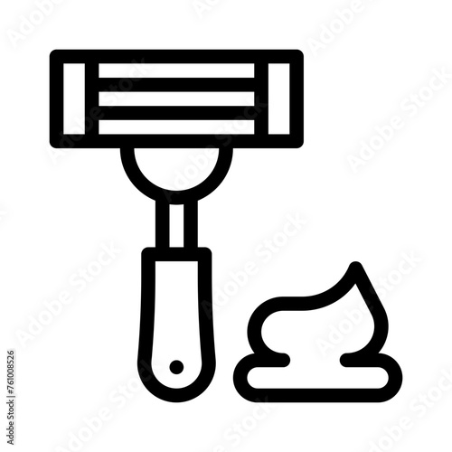 razor blade line icon
