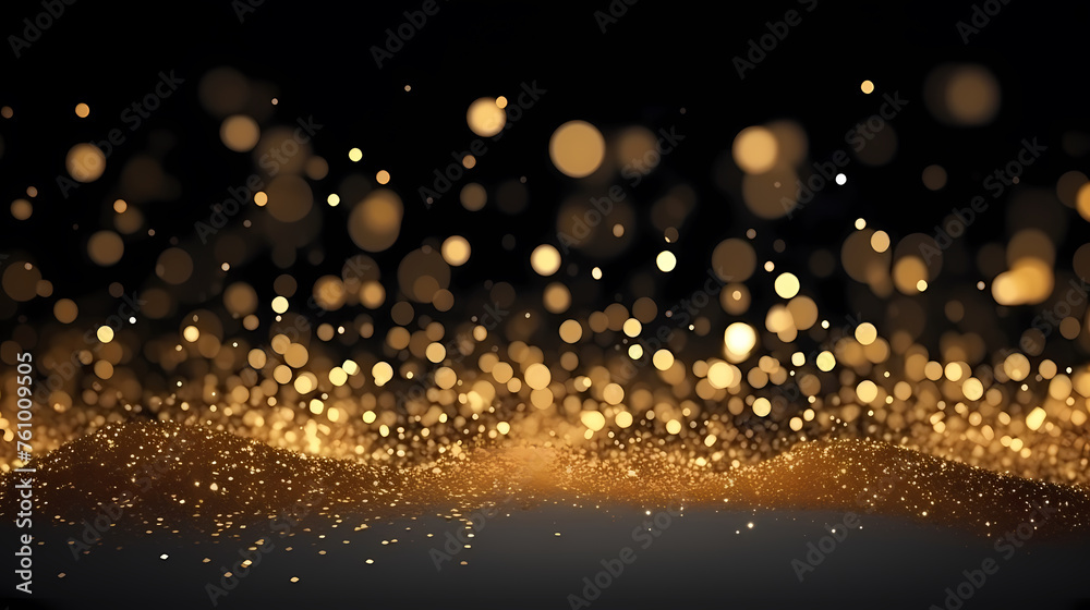 Abstract golden bokeh light effect background Abstract golden bokeh light effect background