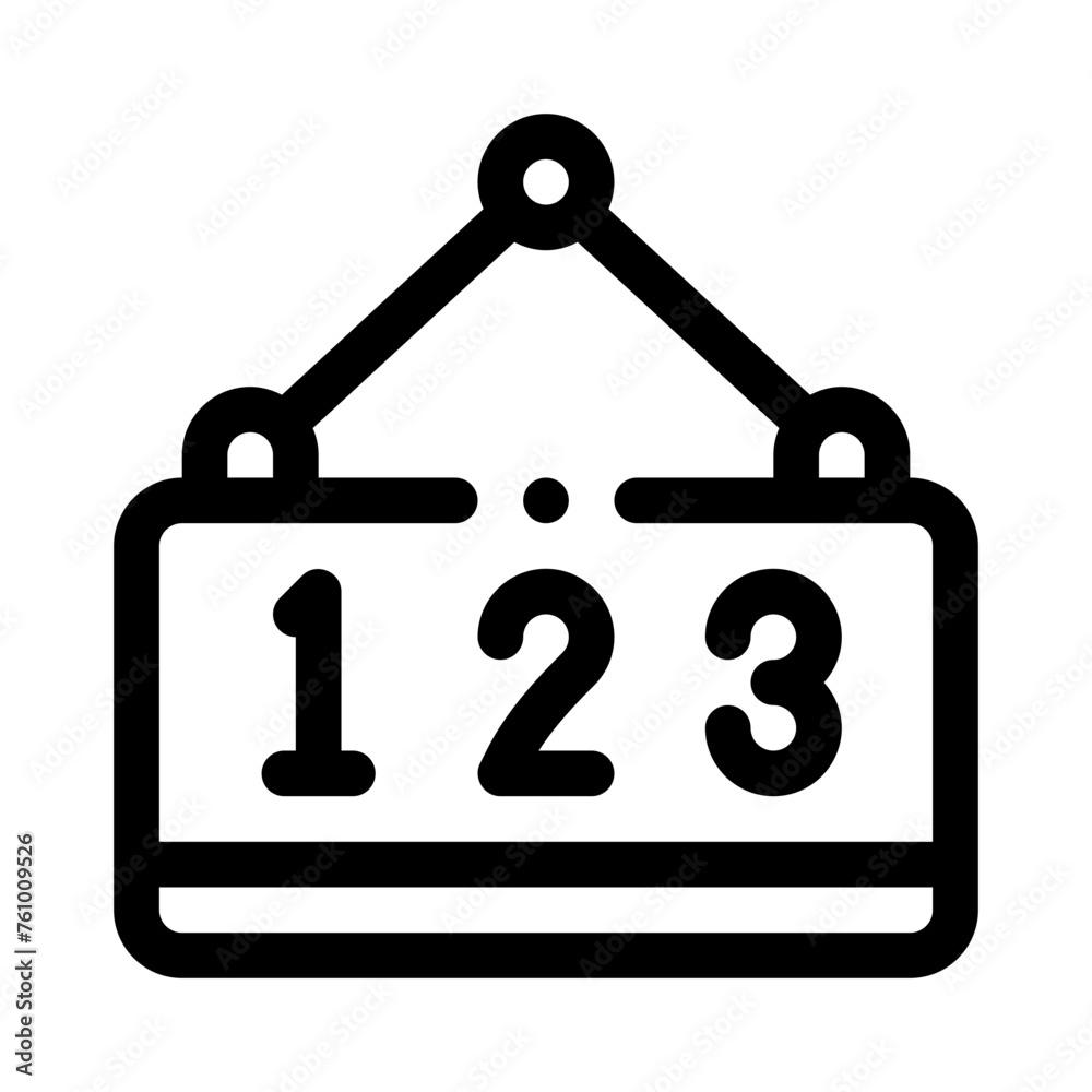 123 line icon 123 line icon