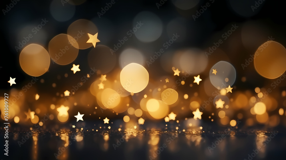 Abstract golden bokeh light effect background Abstract golden bokeh light effect background